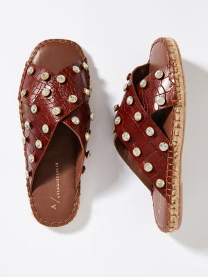 Krista Embellished Slide Sandals