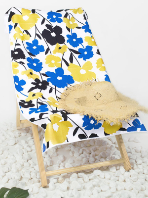 Poppy Floral Beach Blanket