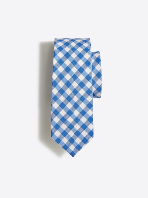 Boys' Blue Gingham Tie