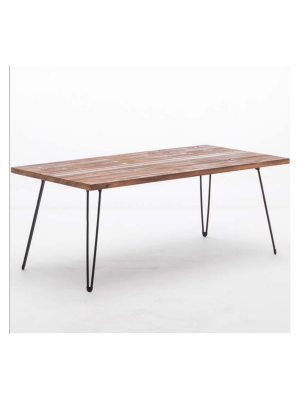 Leonardo Cocktail Table Weathered Fir & Black - Boraam