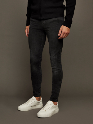 Considered Washed Black Super Spray On Jeans