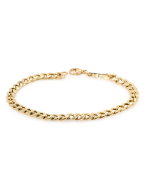 14k Medium Curb Chain Bracelet