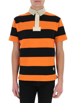 Gucci Striped Logo Patch Polo Shirt