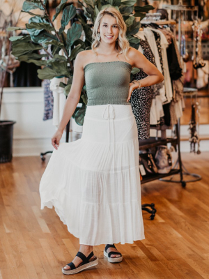 Adele Linen Maxi Skirt