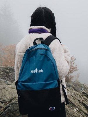 Save Lands X Champion Blue Backpack