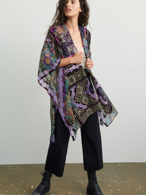 Shira Burnout Velvet Kimono