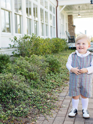 Peter Pan Collar Shirt & Onesie (long Sleeve Woven) - Worth Avenue White