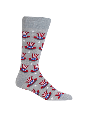 Men's Uncle Sam Hat Crew Socks