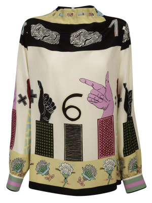 Valentino Graphic Print Blouse