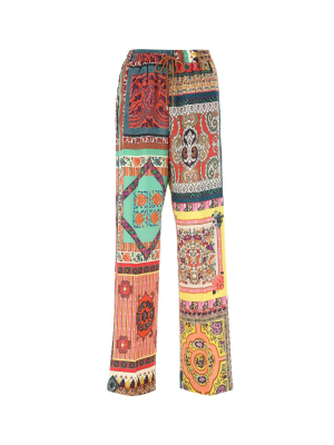 Etro Patchwork Print Drawstring Trousers