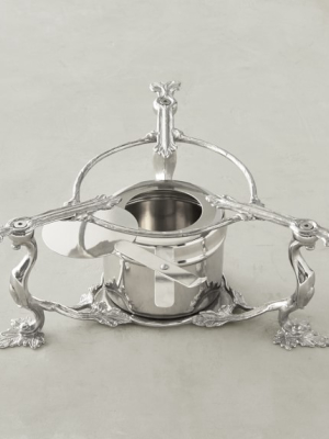 Ruffoni Opus Prima Hammered Stainless-steel Warming Stand