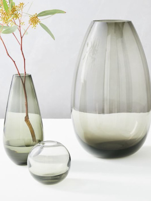 Foundations Glass Vases - Smoke