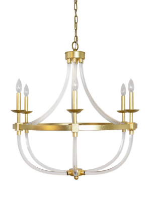 Layla Six Light Chandelier In Various Colors