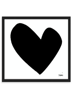 Imperfect Heart Art Print - Carbon