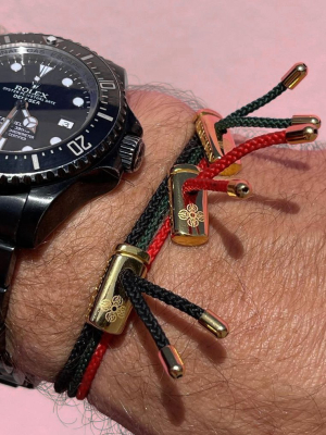 Men's Red String Bracelet With Adjustable Lock
