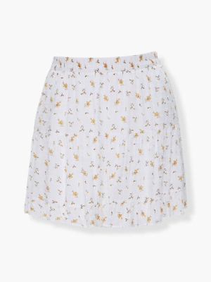 Plus Size Floral Print Mini Skirt