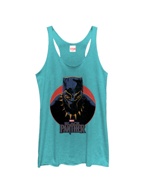 Women's Marvel Black Panther 2018 Retro Circle Racerback Tank Top