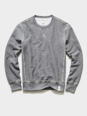 Issued By: Garment Dyed Crew Sweatshirt In Salt And Pepper