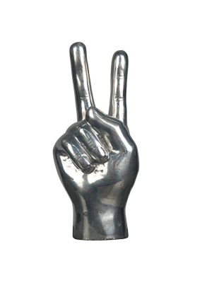 Noir Peace Sign - Silver