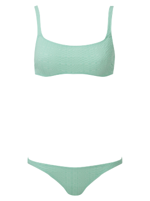 Kk Seafoam Seersucker Bikini