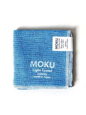 Moku Light Towel, Azure Washcloth