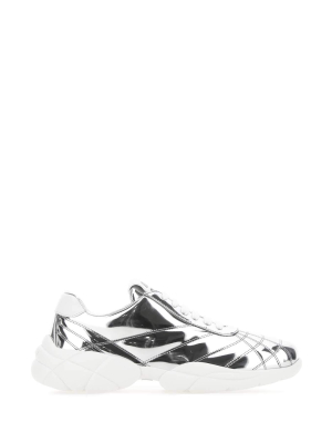 Miu Miu Metallic Lace-up Sneakers