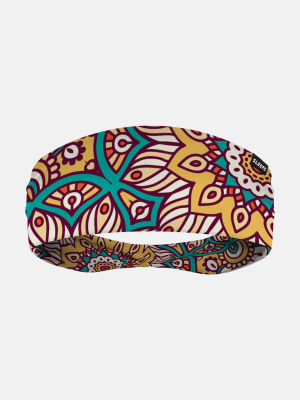 Floral Mandala Yellow Teal Headband