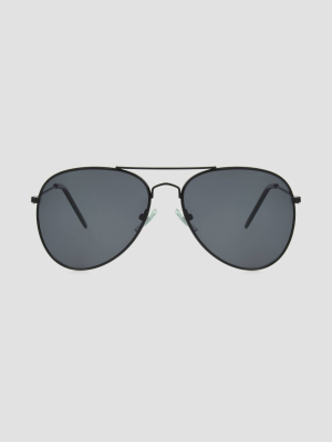 Women's Aviator Polarized Sunglasses - A New Day™ Black