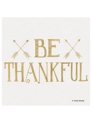 4pk Ceramic Be Thankful Arrow Print Coasters - Thirstystone