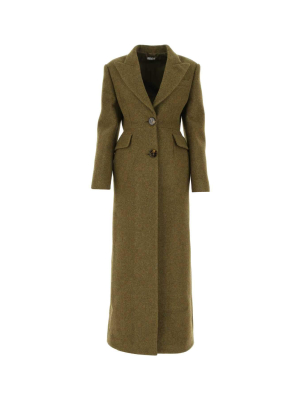 Miu Miu Single-breasted Long Line Coat