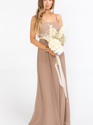 Lauren Tie Maxi Dress ~ Dune Chiffon