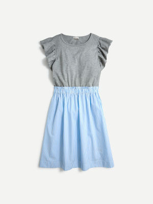 Girls' Striped Cotton Dress