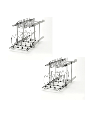 Rev-a-shelf 5cw2-1222-cr 12" Cabinet Pullout 2-tier Cookware Organizer (2 Pack)