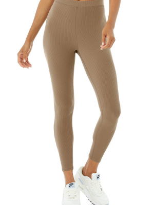 Ribbed High-waist 7/8 Blissful Legging - Gravel