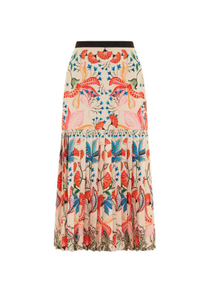 Diana E Skirt In Cream Vineyard Print