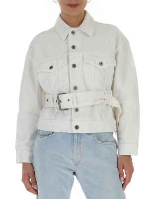 Proenza Schouler Pswl Belted Denim Jacket