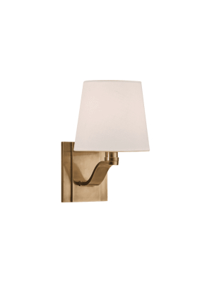 Clayton 1 Light Wall Sconce Aged Brass