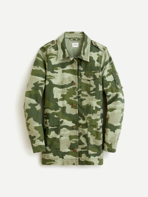 Garment-dyed Lightweight Jacket In Camo