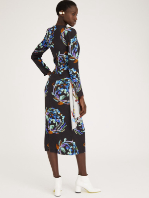 Long Sleeves Printed Dress