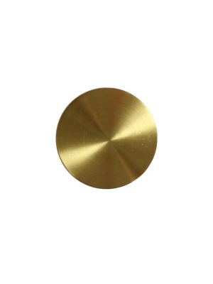 Lindhurst Flat Front, Convex Bottom Knob In Antique Brass