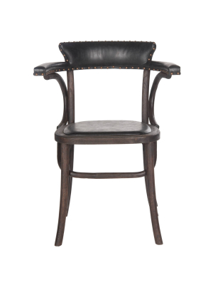 York Dining Chair Wood/black - Safavieh