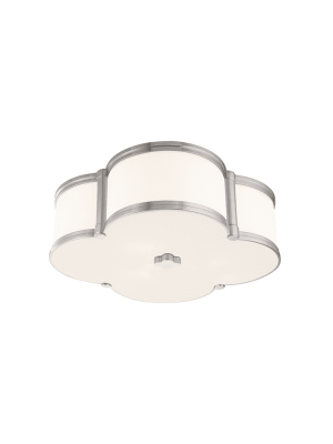 Chandler 3 Light Flush Mount Polished Nickel