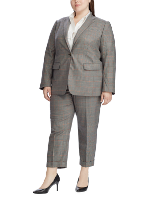 Glen Plaid Wool-blend Blazer