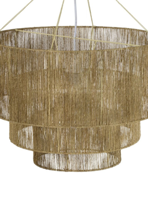 Three Tier Chandelier In Natural