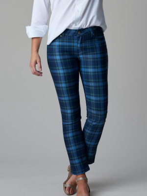 Audrey Ankle Navy Tartan Plaid