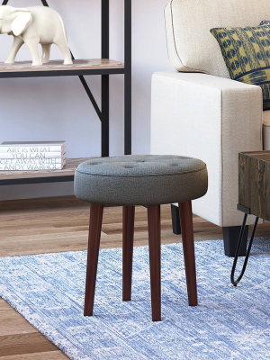 Penelope Round Tufted Stool - Adore Décor