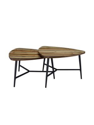 Gibson Nesting Coffee Table Set Natural - Picket House Furnishings