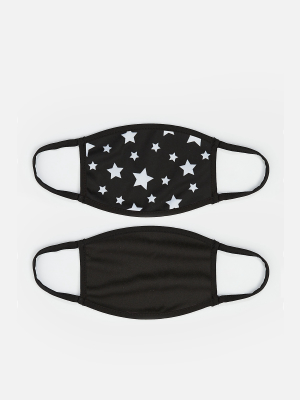 **2 Pack Star Fashion Face Mask By Skinnydip