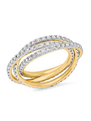 Diamond Interlocking Ring