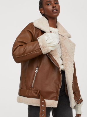 Faux Shearling-detail Jacket